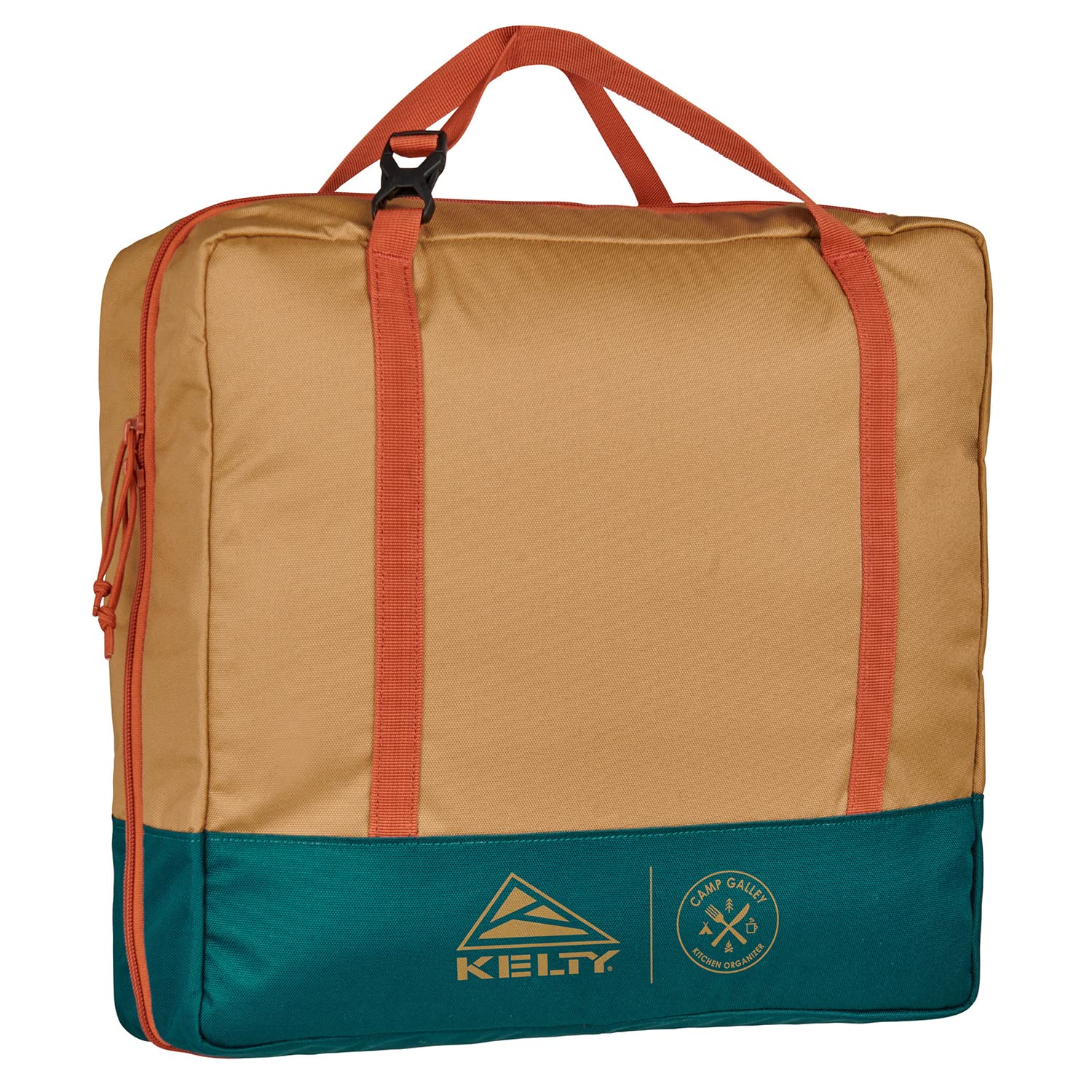 Kelty Camp Galley - Camp Kitchen Organization Kit, Pockets, Compartments For Outdoor Cooking Essentials, Plastic, Dull Gold/Deep