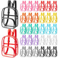 Aliceset 30 Pcs Clear Backpack Bulk Waterproof Transparent Colorful Bookbag Donation Supply Kits for Women Men (18 Inch)