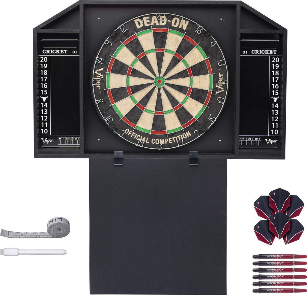 Viper By Gld Products Resolute Dart Backboard, Dead On, Viper V100 Standard Red Flights, Viperlock Shade Medium Red Shafts, Addi