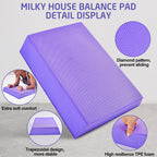 Balance Board, Foam Pad Yoga Mat, Balancing Exercises Mat, Non-Slip Knee Rocker Board Physical Therapy Cushioned Turn Boards For