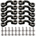 Borogo Kayak Pad Eye Kit, 10Pcs Nylon Bungee Deck Loops Tie Down Pad Eye With 20 Screws For Boat Kayak Deck Rigging Kit