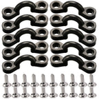Borogo Kayak Pad Eye Kit, 10Pcs Nylon Bungee Deck Loops Tie Down Pad Eye With 20 Screws For Boat Kayak Deck Rigging Kit