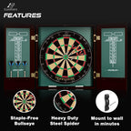 Eastpoint Sports Derbyshire Bristle Dartboard And Cabinet Set, Green