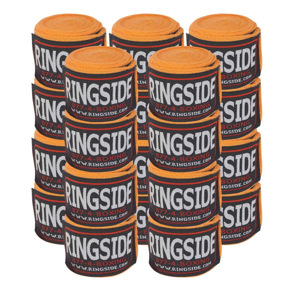 Ringside Mexican-Style Boxing Handwraps (10 Pack), 180'', Neon Orange