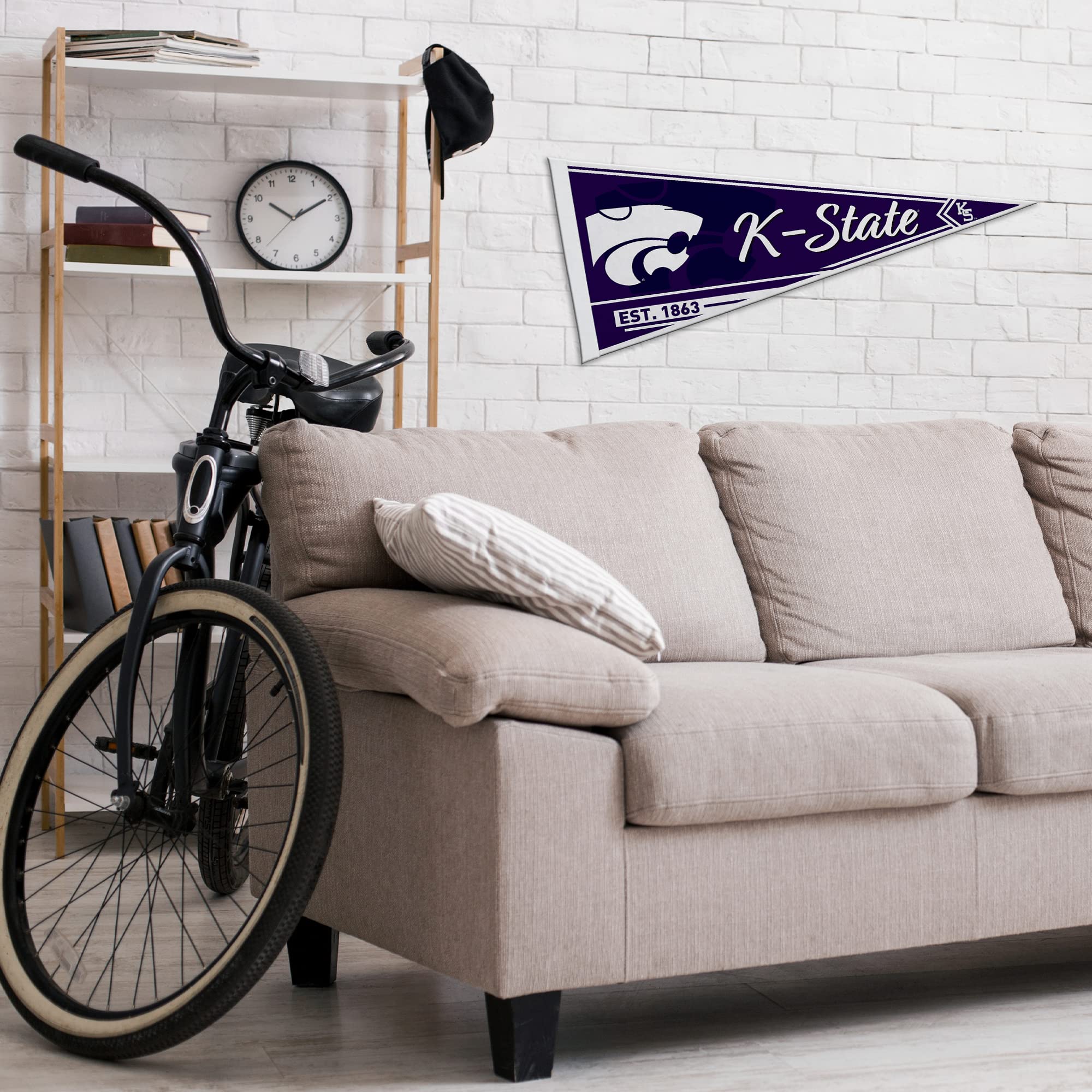 Rico Industries Ncaa Kansas State Wildcats - Ksu Classic 12'' X 30'' Felt Wall D  Cor Pennant - Great For Home/Bed Room/Man Cave