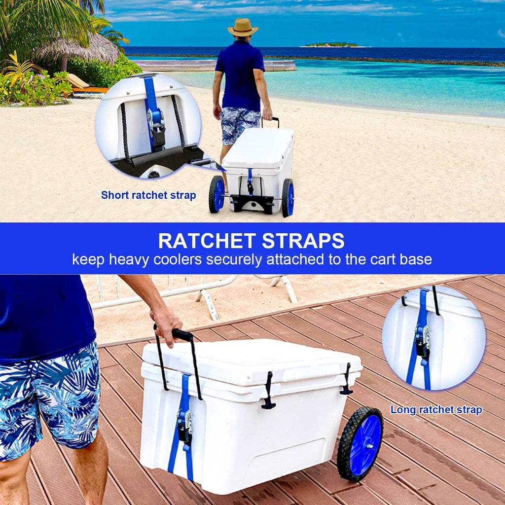Zlsztmi Upgraded Cooler Wheel Kit For Yeti/Rtic/Igloo Coolers Wheel Spacing Up To19.8 Inches -12 In Wheels Height Adjustable Car