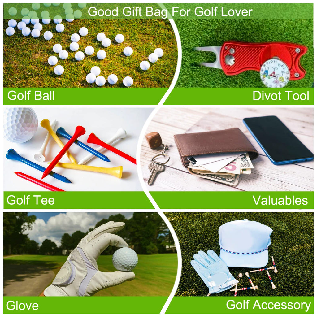 Corecise Golf Ball Pouch,Golf Tee Bag Tee Holder Bag,Leather Golf Ball Bag Pouch,Zippered Golf Pouch,Golf Accessory Pouch,Small
