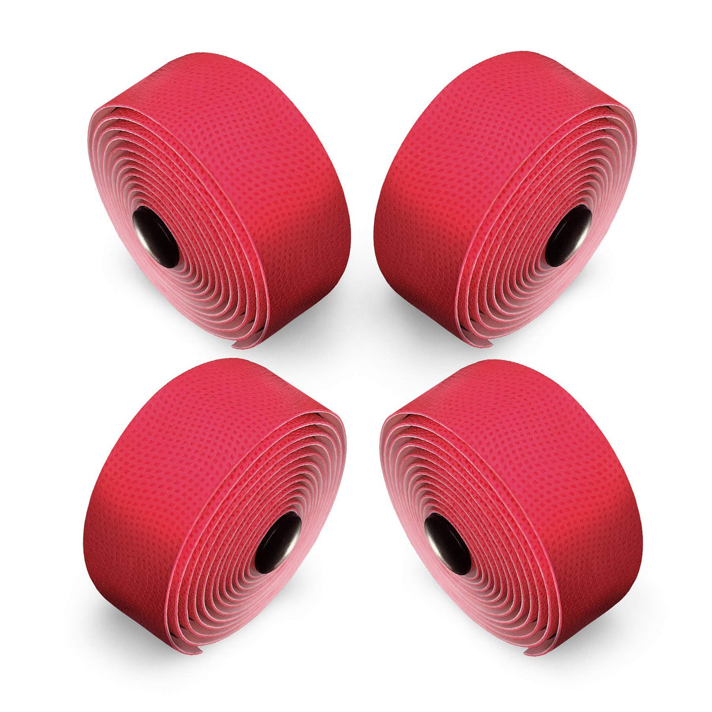 Alien Pros Bike Handlebar Tape Pu (Set Of 4) Red - Enhance Your Bike Grip With These Bicycle Handle Bar Tape - Wrap Your Bike Fo