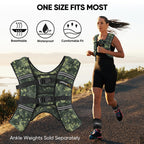 APEXUP 20lbs Weighted Vest Men Women, Weight Vest for Women Workout Equipment for Strength Training Running (Green Digi Camo)