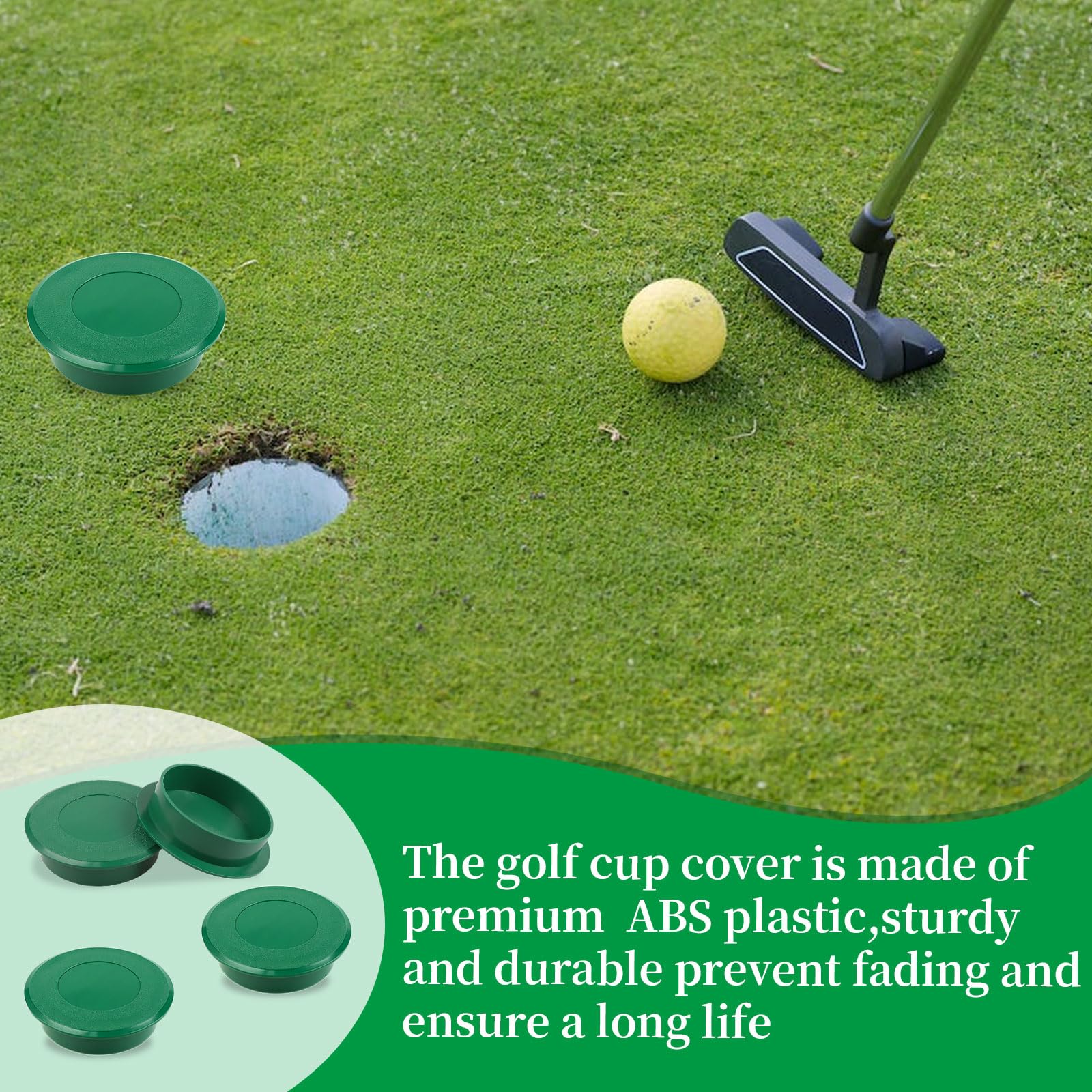 Llmsix 4Pcs Golf Cup Covers, Plastic Golf Hole Cover Golf Practice Training Aids Golf Hole Cutter Putting Green For Outdoor Spor