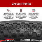 Fincci 700X38C Bike Tire 40-622 With 1Mm Antipuncture Protection For Electric Gravel Road Mtb Mountain Hybrid Bicycle