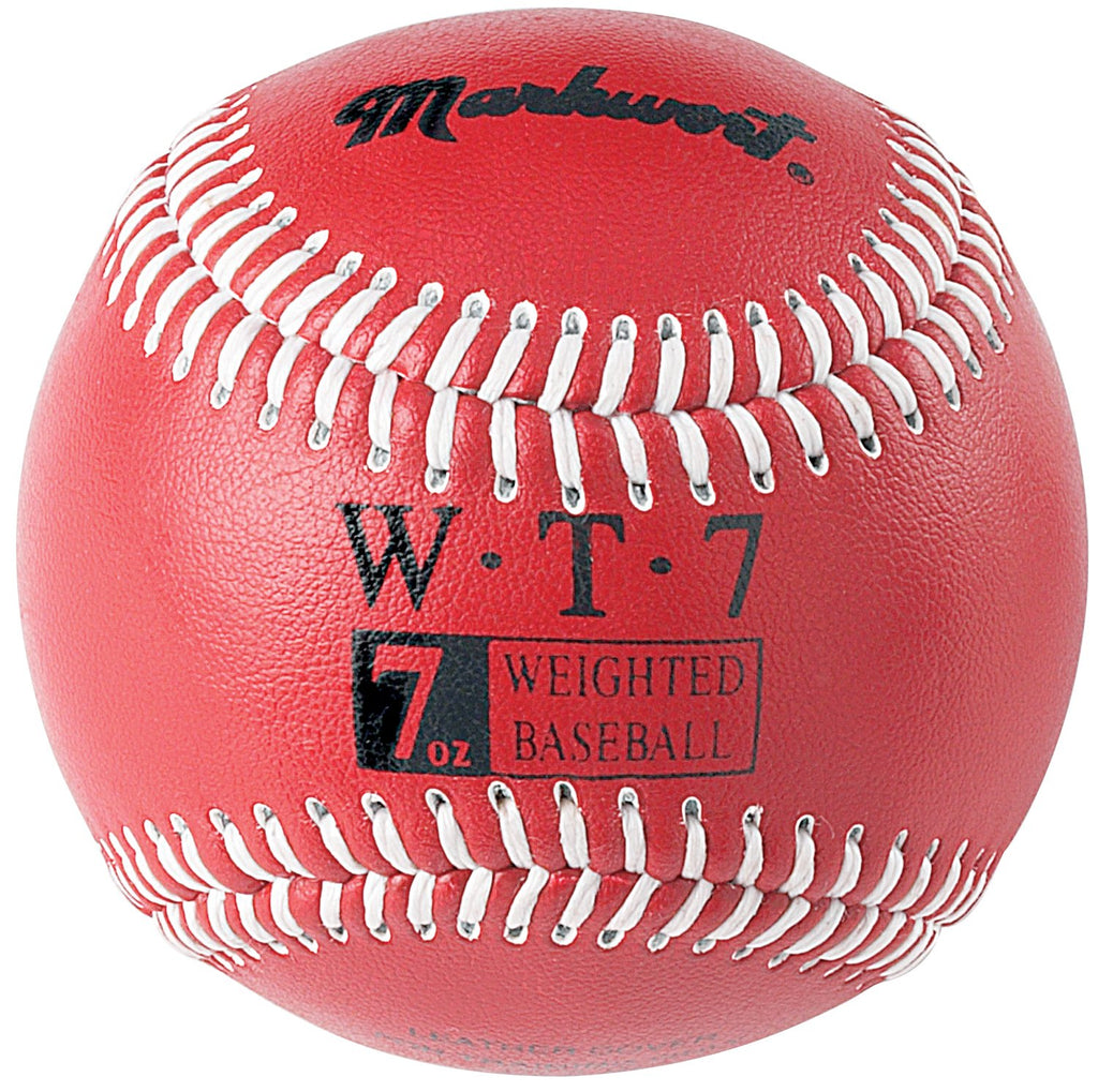 Markwort Weighted 9-Inch Baseballs-Leather Cover (Individually Boxed), Red