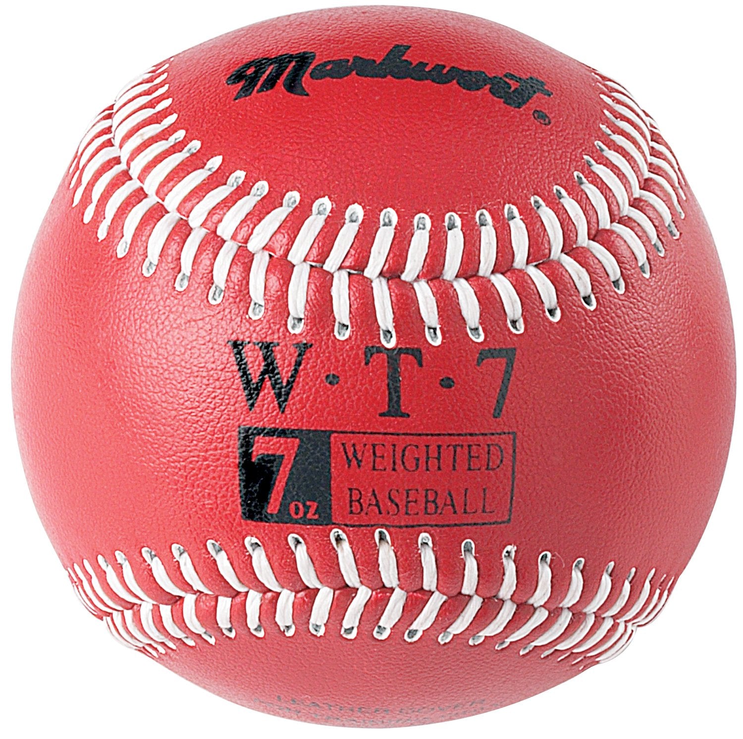 Markwort Weighted 9-Inch Baseballs-Leather Cover (Individually Boxed), Red