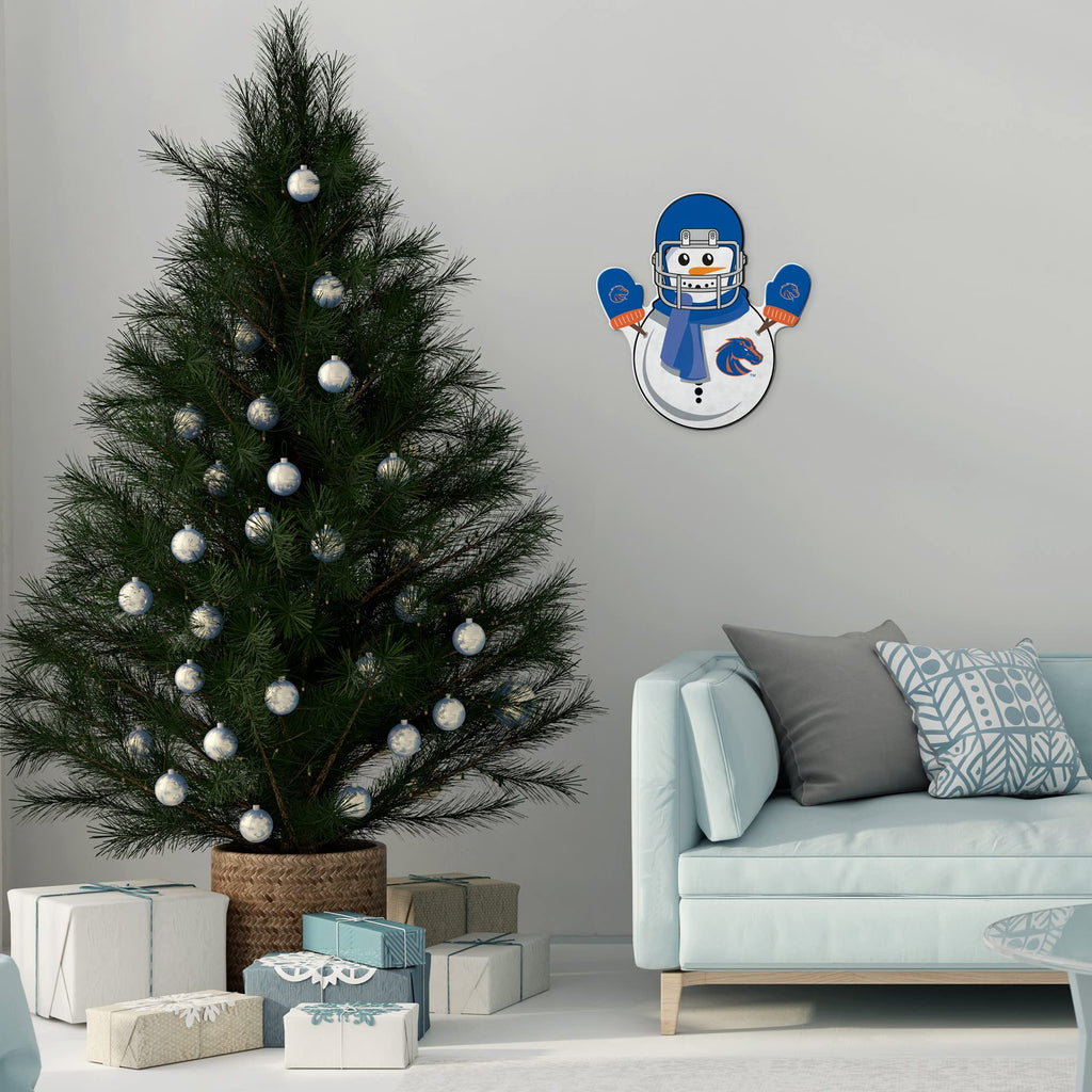 Rico Industries Ncaa Boise State Broncos Snowman Shape Cut Pennant - Home And Living Room D  Cor - Soft Felt Ez To Hang