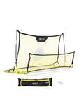 SKLZ Quickster Soccer Trainer - Dual-Sided Rebounder for Solo Passing, Receiving, Trapping Practice - Large & Small Rebound Net 