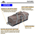 Campingmoon Bottom Waterproof Outdoor Camping Tent Stakes Hammer Multi-Container Storage Box Bag (Canvas, M Size(17.7-Inch Lengt