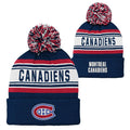 Nhl Kids Youth Official Primary Logo Sport Knit Cold Weather Cuffed Pom Beanie Hat (Us, Alpha, One Size, Montreal Canadiens)
