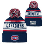 Nhl Kids Youth Official Primary Logo Sport Knit Cold Weather Cuffed Pom Beanie Hat (Us, Alpha, One Size, Montreal Canadiens)