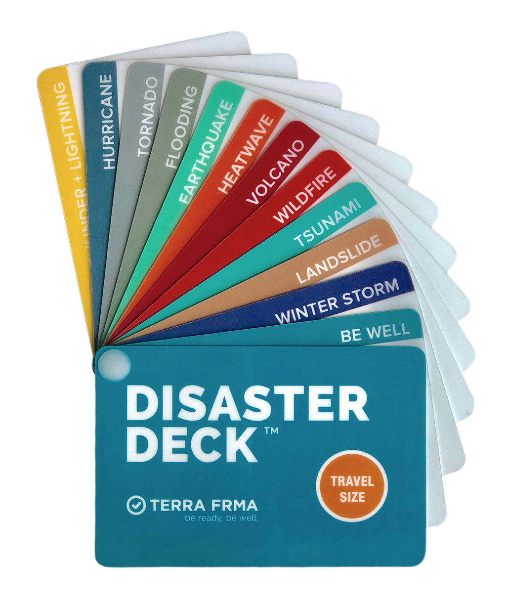 Disaster Deck - Kit Ready Emergency Survival Cards, Guide, Emergency Preparedness, Instructions For Disasters, Earthquake, Wildf