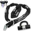 AKM Motorcycle Lock Chain Lock Anti-Theft 6.56ft/250cm Super Long Durable 12mm Thick Bike Chain Lock with 4 Keys Security 16mm U