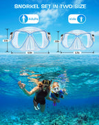 Greatever Dry Snorkel Set,Panoramic Wide View,Anti-Fog Scuba Diving Mask,Professional Snorkeling Gear For Adults