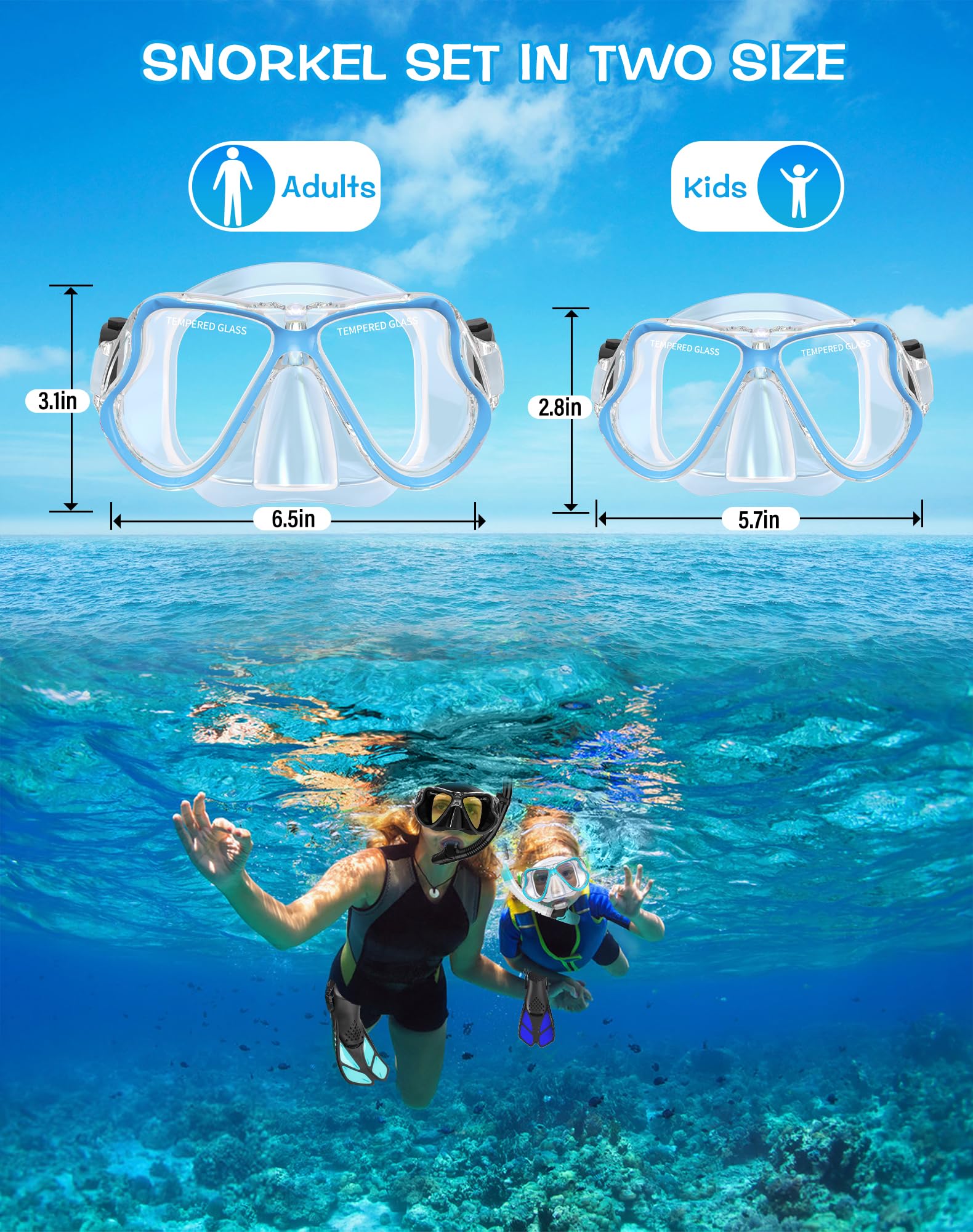 Greatever Dry Snorkel Set,Panoramic Wide View,Anti-Fog Scuba Diving Mask,Professional Snorkeling Gear For Adults