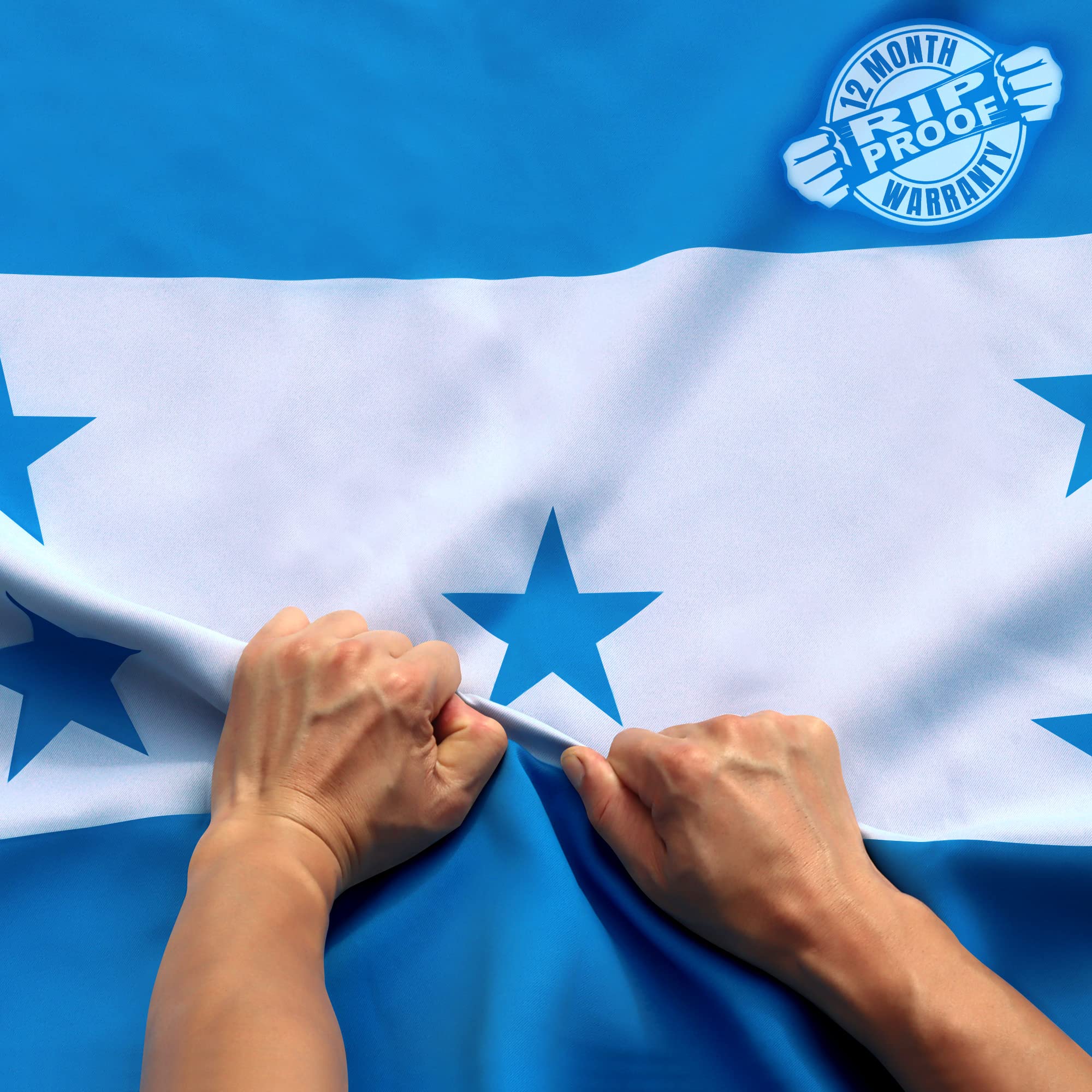 Anley Rip-Proof Technology Double Sided 3-Ply Honduras Flag 3x5 Foot - Vivid Color, Canvas Header and Wrinkle Resistant - The St