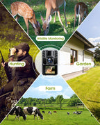 Fkpcam Trail Camera 4K 64Mp With 5000Mah Rechargeable Battery 64Gb Micro Memory Card Ip67 Waterproof, Night Vision, Motion Activ