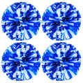 Hlonon 4 Pack Cheerleader Pom Poms Sports Dance Cheer Plastic Pom Poms Cheerleading For Sports Team Spirit Cheering (Blue White)