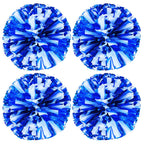 Hlonon 4 Pack Cheerleader Pom Poms Sports Dance Cheer Plastic Pom Poms Cheerleading For Sports Team Spirit Cheering (Blue White)
