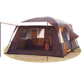 Ktt Extra Large Tent 12 Person,2 Bay-Windows,Family Cabin Tents,14.1'Lx10'Wx6.58'H,2 Rooms And 3 Doors 3 Windows With Mesh,Water