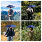New-Vi Fishing Umbrella Hat Folding Adjustable Sun Rain Cap, 7-Ribs Anti-Uv Waterproof Headwear For Fishing Gardening Golf Sunsh