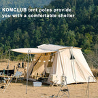 Komclub Telescoping Tent Poles Tarp Poles Adjustable 94.5'' Camping Poles Lightweight Tent Poles Stainless Steel Rods For Campin