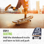 Flybar 3 in-1 Learn to Skate - Complete Skateboard for Beginners, Balance Board, Skateboard Accessories, Learn Skate Tricks Fast