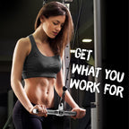 Yes4All Revolving Straight Bar With Non-Slip Handle - Rotating Straight Bar Cable Attachment - Lat Pull Down Bar - Support Up To