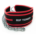 Rip Toned Dip Belt - Weight Lifting Belt with 36 Steel Chain for Dips, Chin Ups & Pullups Heavy Duty | Comfortable Fit | Support