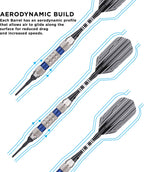 Viper Wind Runner Soft Tip Darts, Blue Rings, 18 Grams