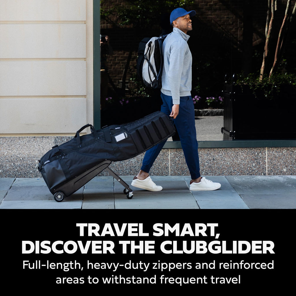 Sun Mountain Clubglider Meridian - Prestigious Golf Bag With Wheels For Ultimate Convenience - Heavy Duty Golf Travel Bag With D