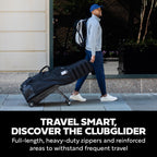 Sun Mountain Clubglider Meridian - Prestigious Golf Bag With Wheels For Ultimate Convenience - Heavy Duty Golf Travel Bag With D
