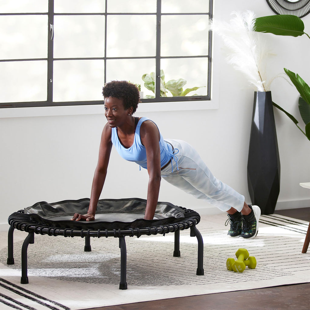 Jumpsport 430 Rebounder For Adults, 44-Inch | Essential+ Home Series | 3-Piece Frame | Exercise Jumpsport Fitness Trampoline