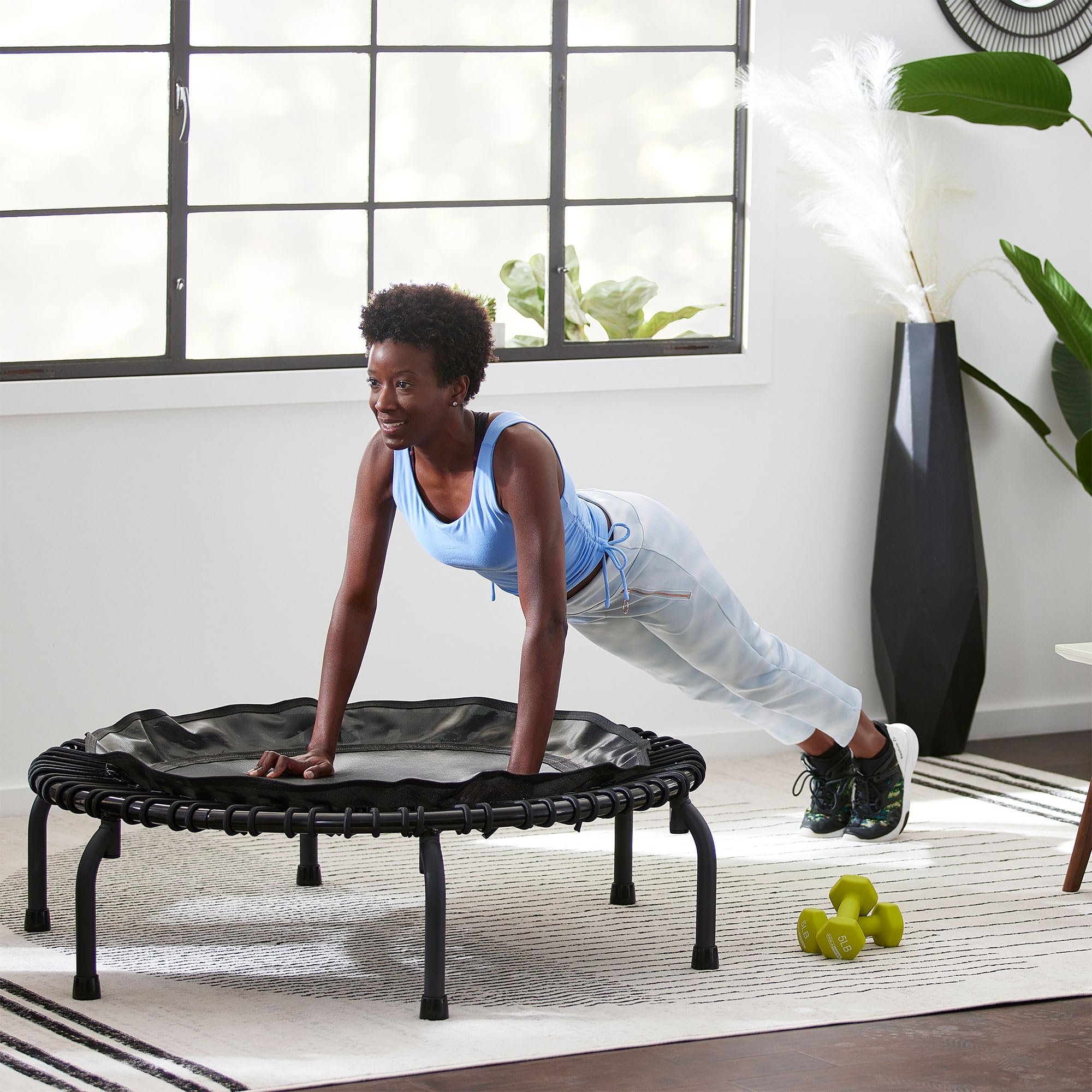 Jumpsport 430 Rebounder For Adults, 44-Inch | Essential+ Home Series | 3-Piece Frame | Exercise Jumpsport Fitness Trampoline