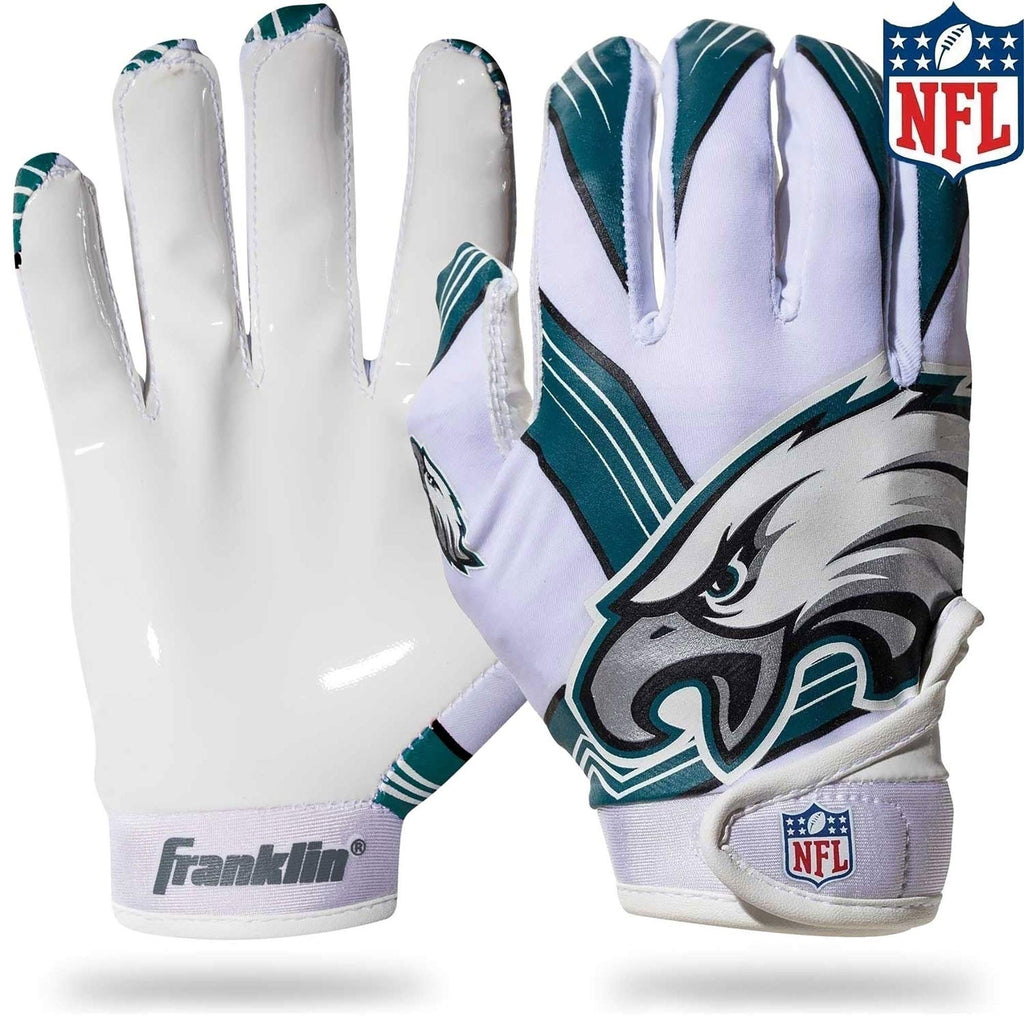 Franklin Sports Philadelphia Eagles Youth Nfl Football Receiver Gloves - Receiver Gloves For Kids - Nfl Team Logos And Silicone 
