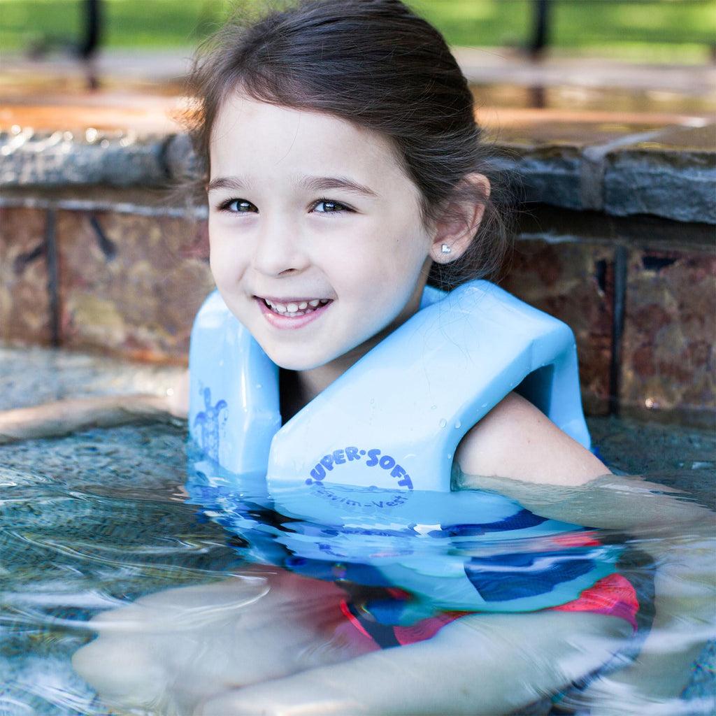 Trc Recreation Super Soft Uscg Kids Small Foam Swim Vest Life Jacket, Blue