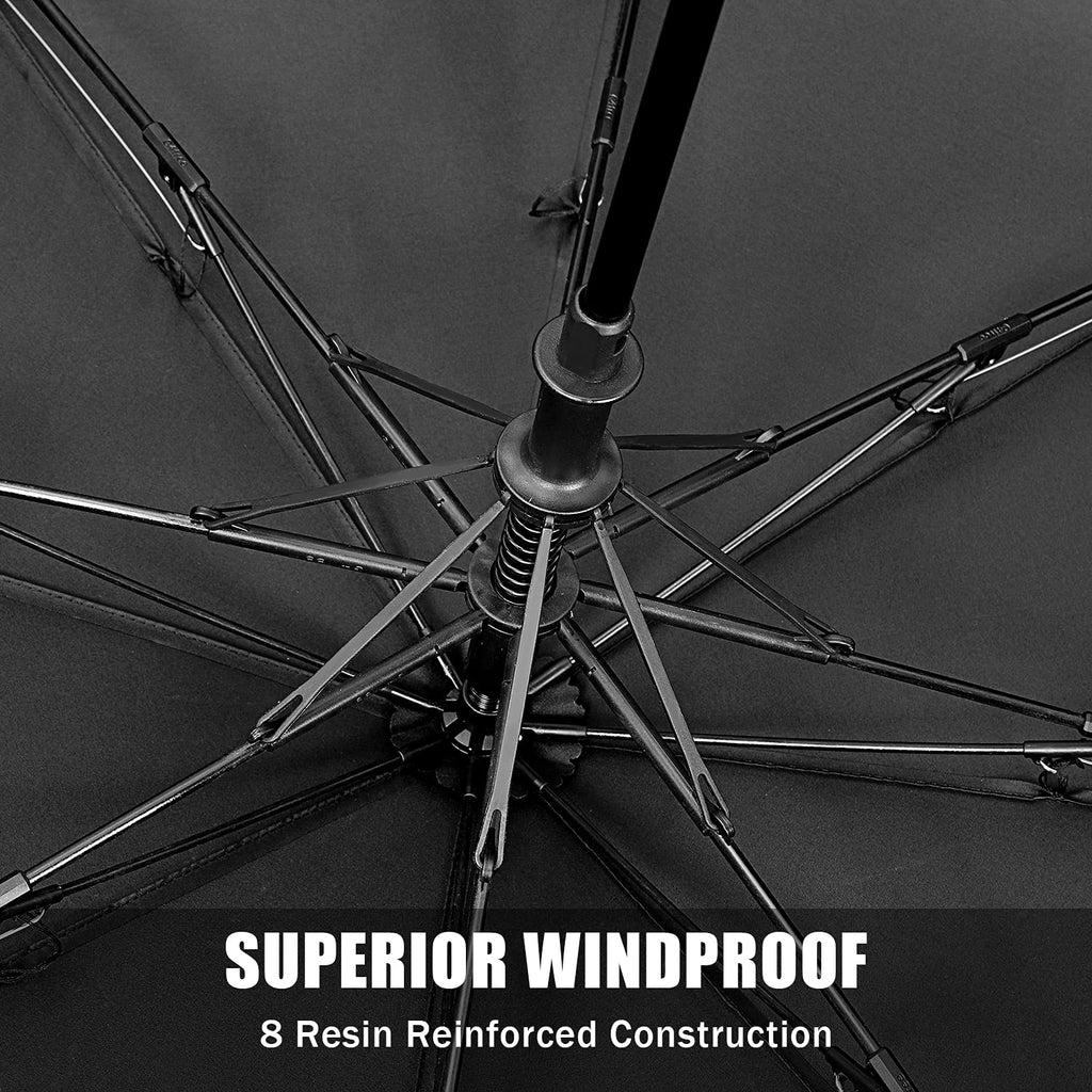 G4Free 62 Inch Portable Navy Golf Umbrella Automatic Open Large Oversize Vented Double Canopy Windproof Waterproof Sport Umbrell