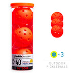 Franklin Sports Outdoor Pickleballs - X-40 Pickleball Balls - Usa Pickleball (Usapa) Approved - 3 Pack Outside Pickleballs - Emb