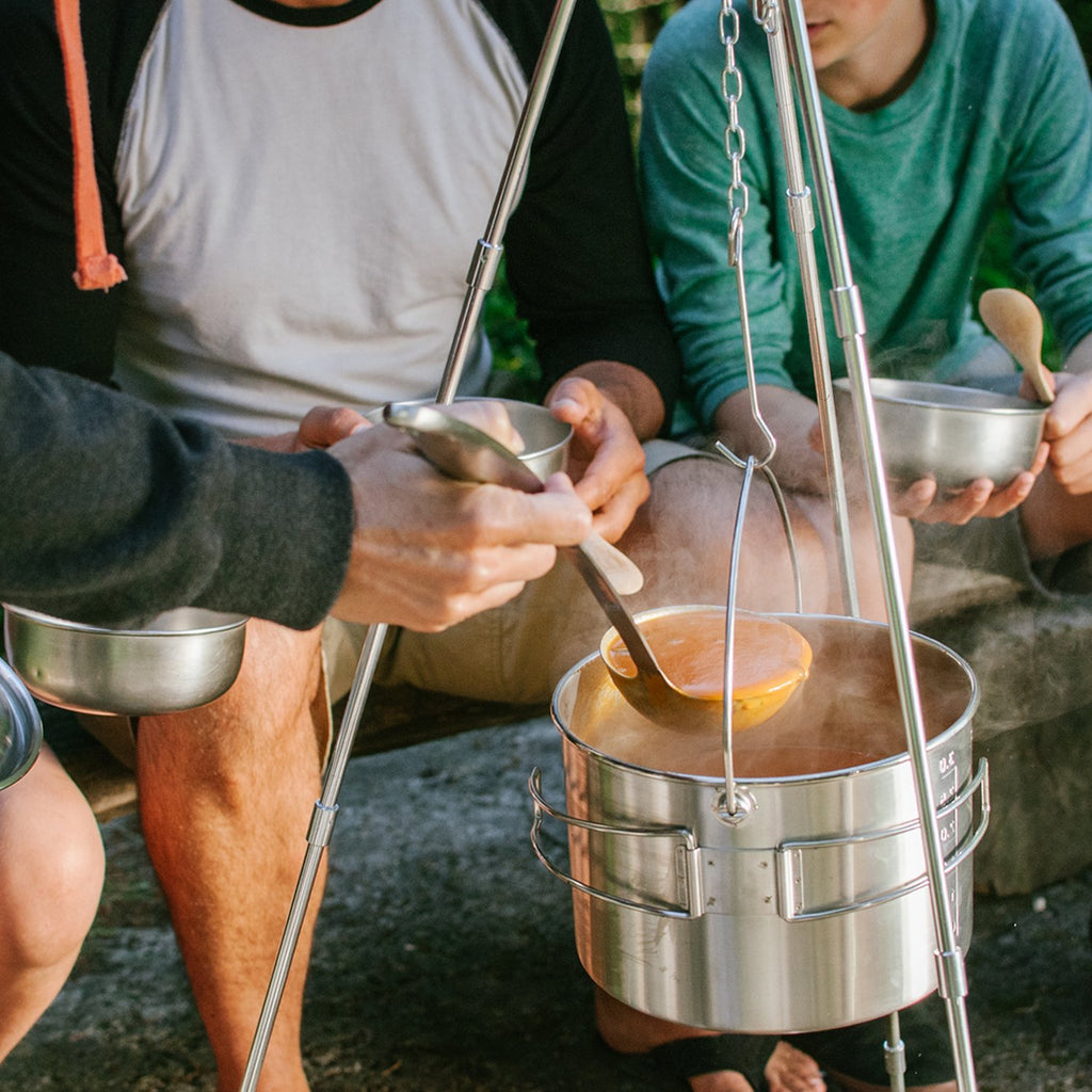 Solo Stove Campfire 2 Pot Set Combo - 4+ Person Wood Burning Camping Stove  Outdoor Kitchen Kit For Backpacking Camping Survival