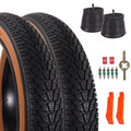 RUHUO 2-Pack 26x4.0 Fat Bike Tire, 26 Inch Mountain Bike Tires & Tubes Set, Folding Replacement Bicycle Tires with Tire Levers f