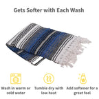 Sunshine Yoga Mexican Authentic Falsa Blanket, 10 Pack, 72 X 48 Inches, Breathable, Heavy Weight, Acrylic, Cotton, Polyester Ble