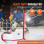 Vevor Hockey Goal With Backstop And Targets Street Outdoor Steel Hockey Net 72''