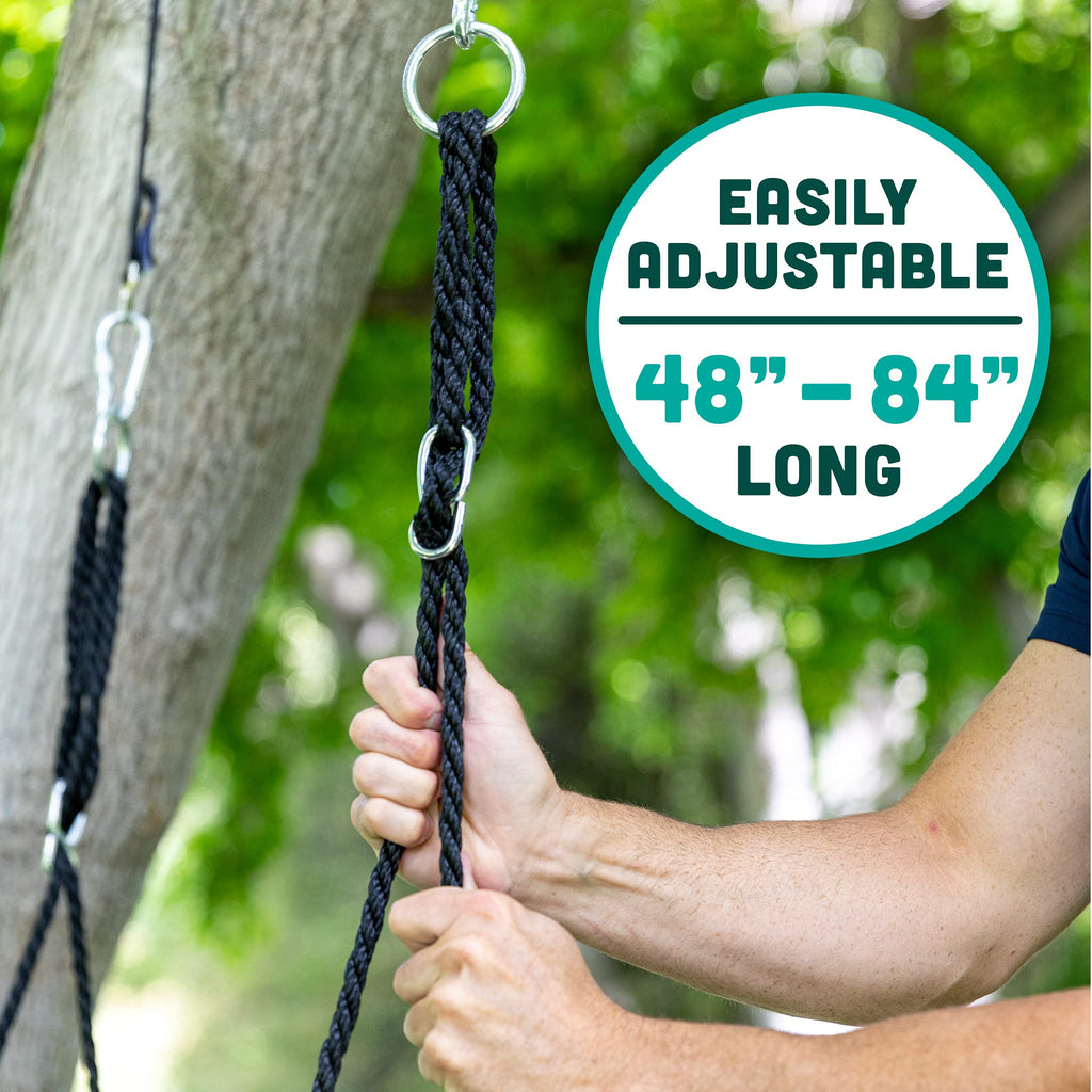 Flying Squirrel Giant Rope Swing - 40'' Saucer Tree Swing- Additions & Replacements For Active Outdoor Play Equipment - Blue
